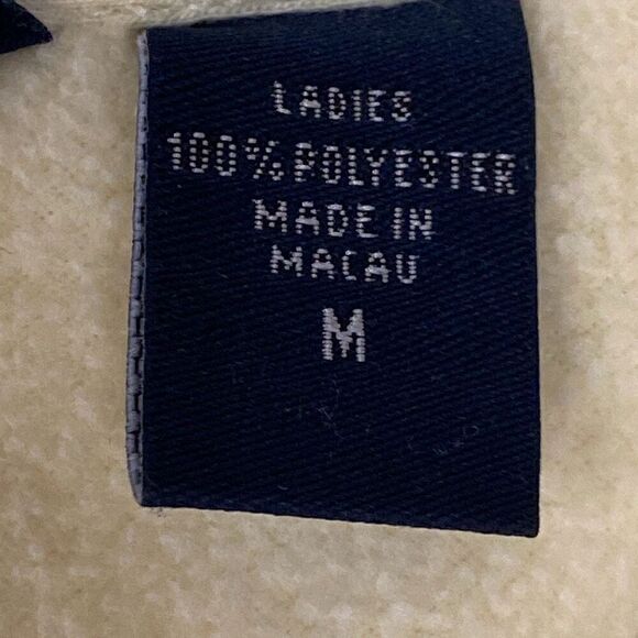 Vintage Izod Yellow Fleece Full Zip Jacket Embroidered Flower Leaf Women Medium - Picture 4 of 12